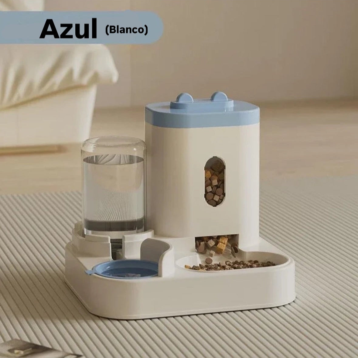 Dispensador Automático 2 en 1 para Gatos: Comida y Agua Siempre Disponibles con Diseño Práctico y Elegante