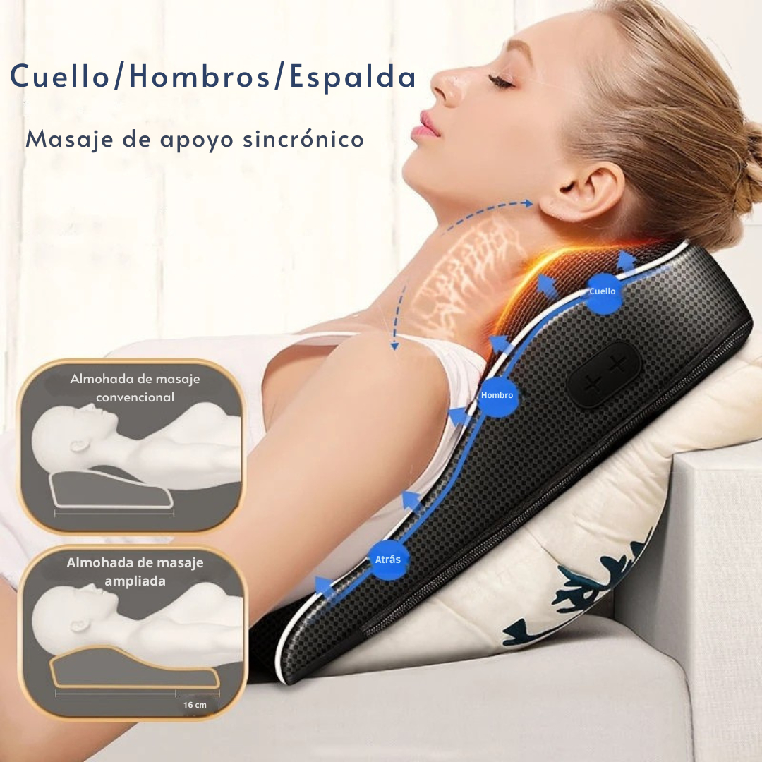 Masajeador Eléctrico Shiatsu para Cuello y Espalda con Calor y Vibración