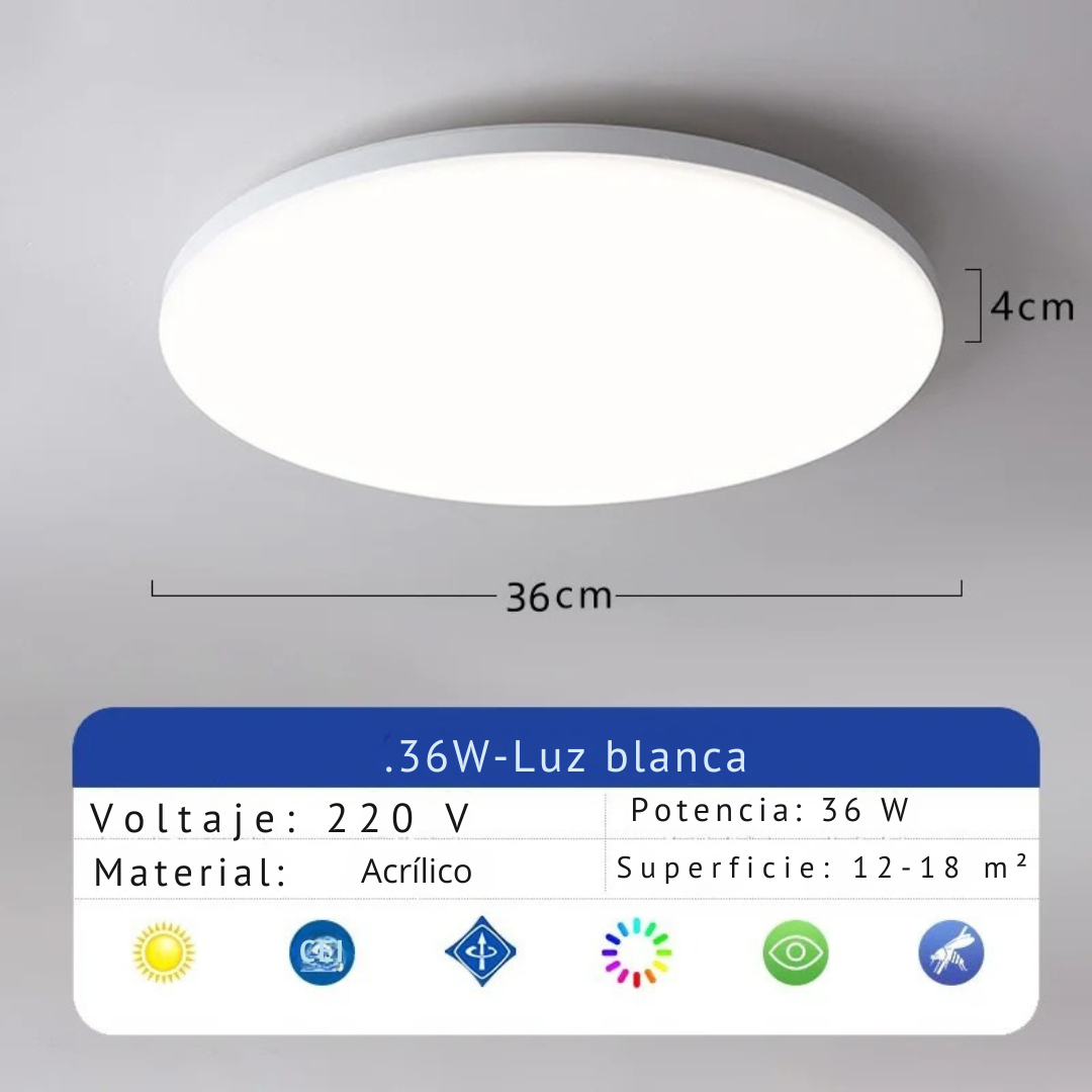 Lámpara de Techo LED 220V Impermeable y a Prueba de Polvo