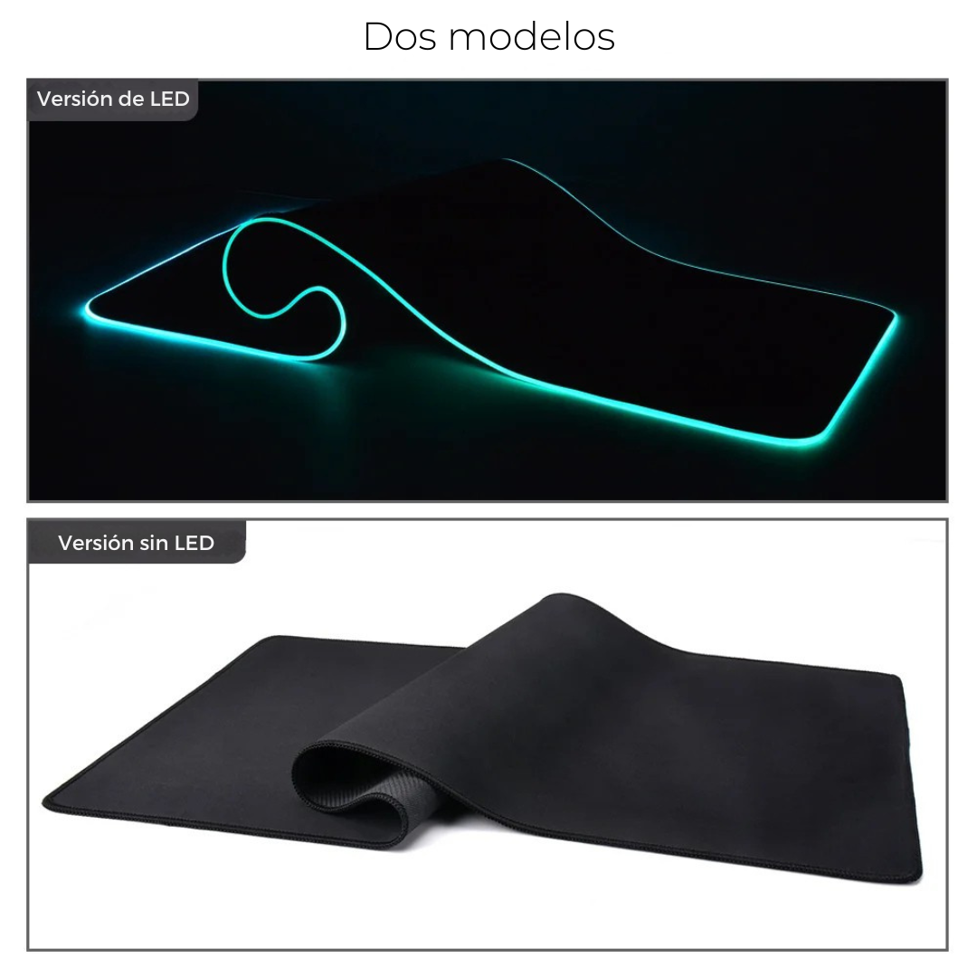 Alfombrilla de Ratón LED RGB con Funda para Teclado – Superficie Impermeable