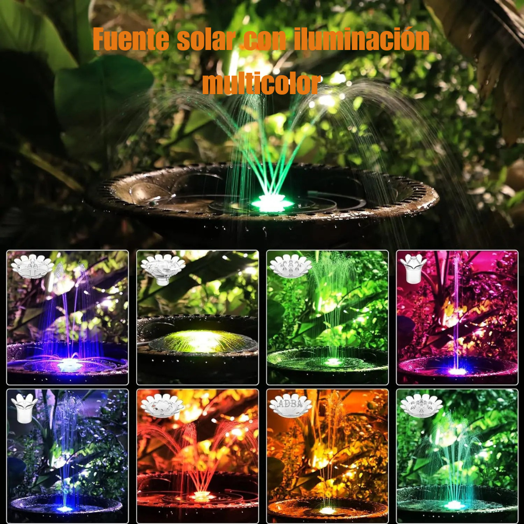 Fuente Solar LED con Bomba de Agua de 3000mAh