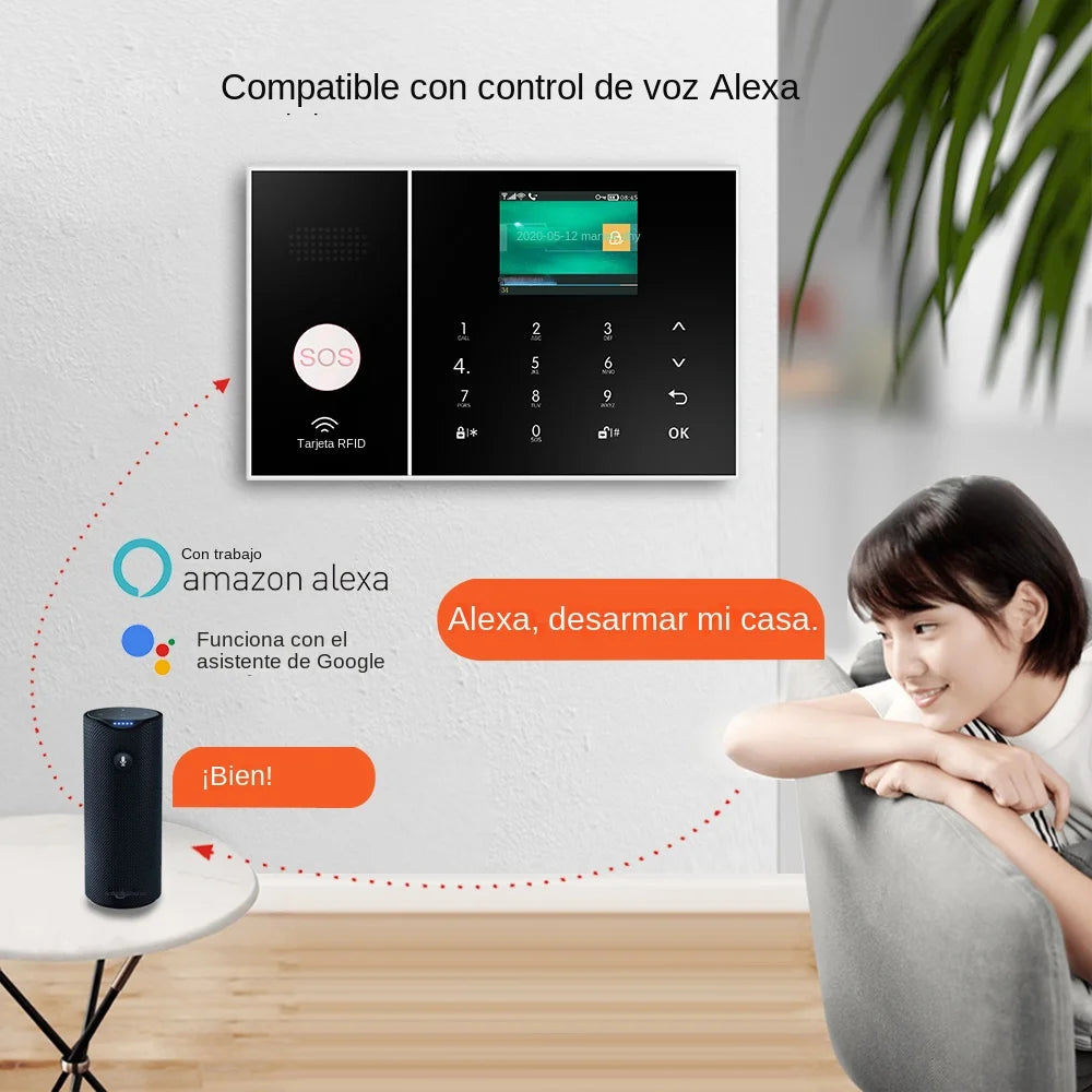 Sistema de Alarma Inteligente PGST: Seguridad Total en Tu Hogar con Control desde Tu Smartphone y Compatibilidad con Alexa