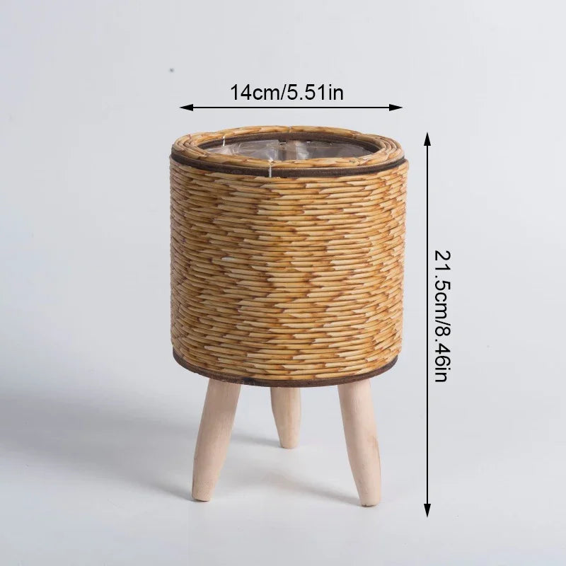 Maceta de Rattan Imitación Nórdica