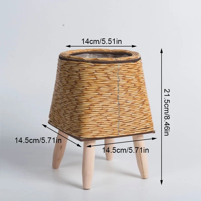 Maceta de Rattan Imitación Nórdica