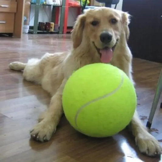 Pelota de Tenis Gigante para Perro – Juguete de Peluche Resistente para Masticar y Entrenamiento