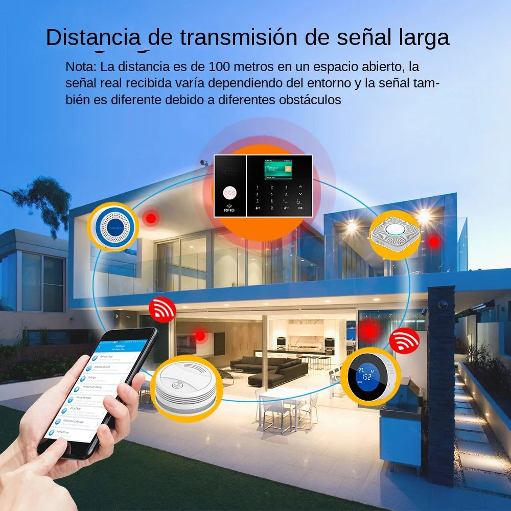 Sistema de Alarma Inteligente PGST: Seguridad Total en Tu Hogar con Control desde Tu Smartphone y Compatibilidad con Alexa