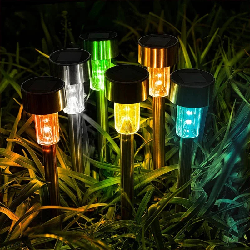 Herramientas de Decoración para Jardín con Luz Solar -RGB Resistente al Agua