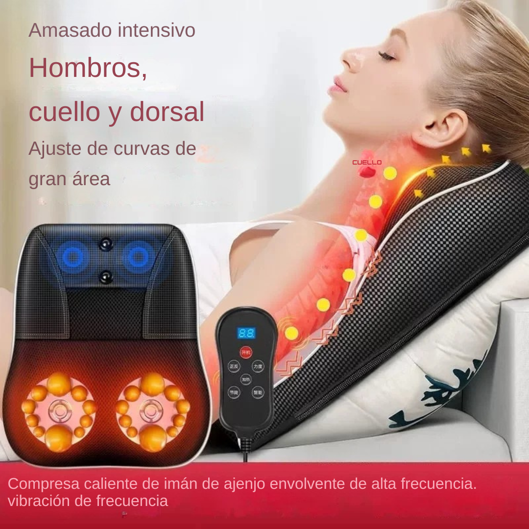 Masajeador Eléctrico Shiatsu para Cuello y Espalda con Calor y Vibración